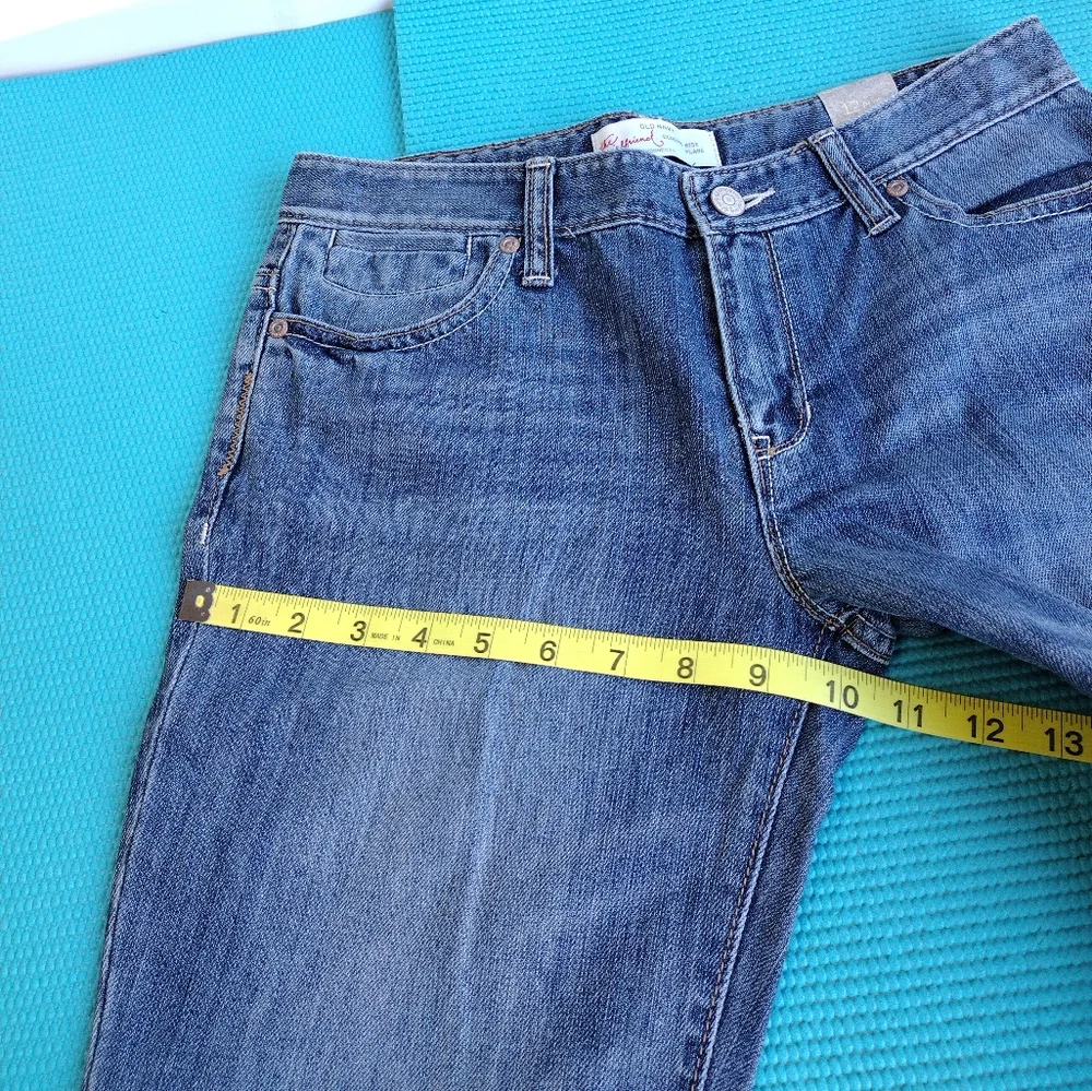 NWT Old Navy Junior Girlfriend Classic Rise Flare Jeans - Adj Waist - 12 Plus